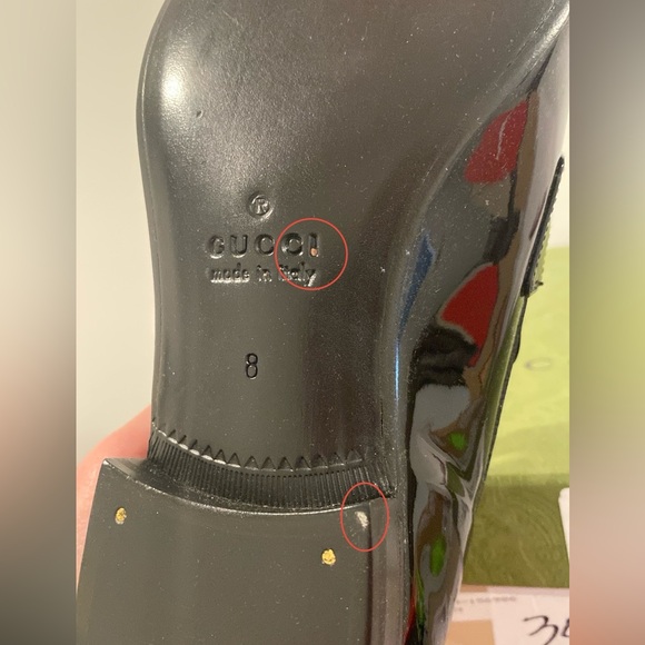 NIB [Gucci] Authenticated Black Patent Leather Loafers w Tonal Horsebit Mens 8 - Picture 16 of 17